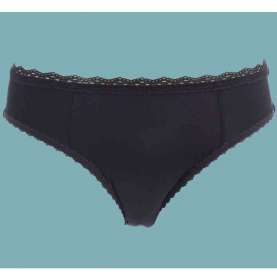 Figi wielokrotnego użytku na nietrzymanie moczu (inkontynencję) z warstwami chłonnymi CZARNE DryMed