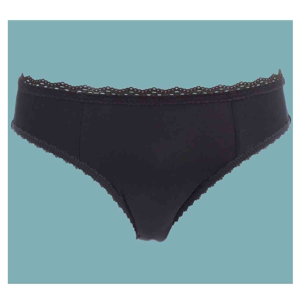 Figi wielokrotnego użytku na nietrzymanie moczu (inkontynencję) z warstwami chłonnymi CZARNE DryMed